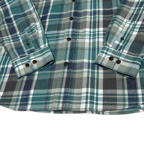 WEATHERPROOF Vintage Long Sleeve Button Down Plaid Flannel Men's Shirt Size L - Picture 10 of 16